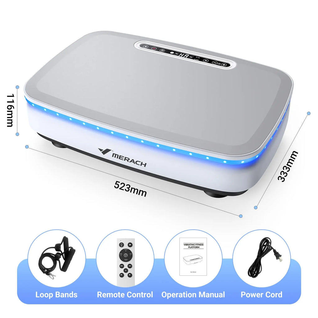 Pro Body Shaper Vibration Plate + Bluetooth & Glow Lights