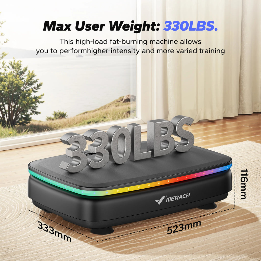 Pro Body Shaper Vibration Plate + Bluetooth & Glow Lights