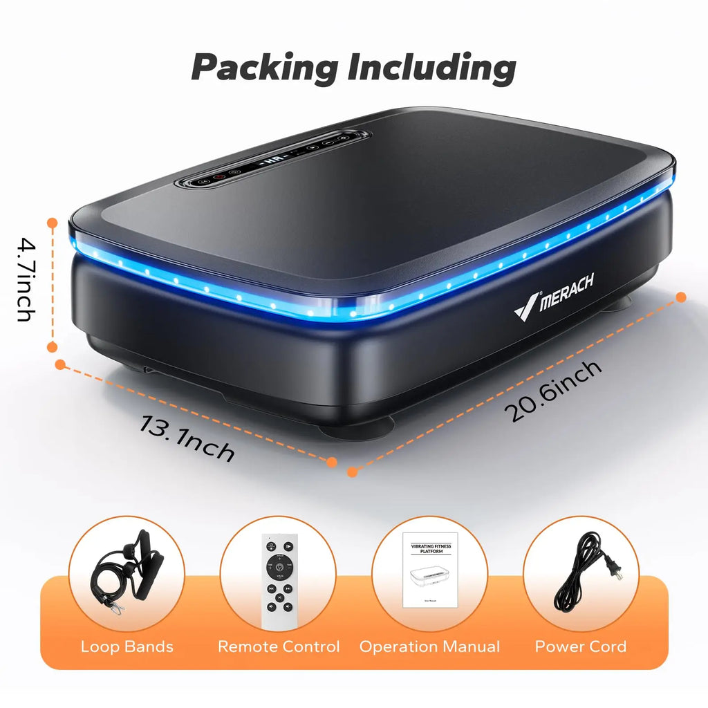 Pro Body Shaper Vibration Plate + Bluetooth & Glow Lights