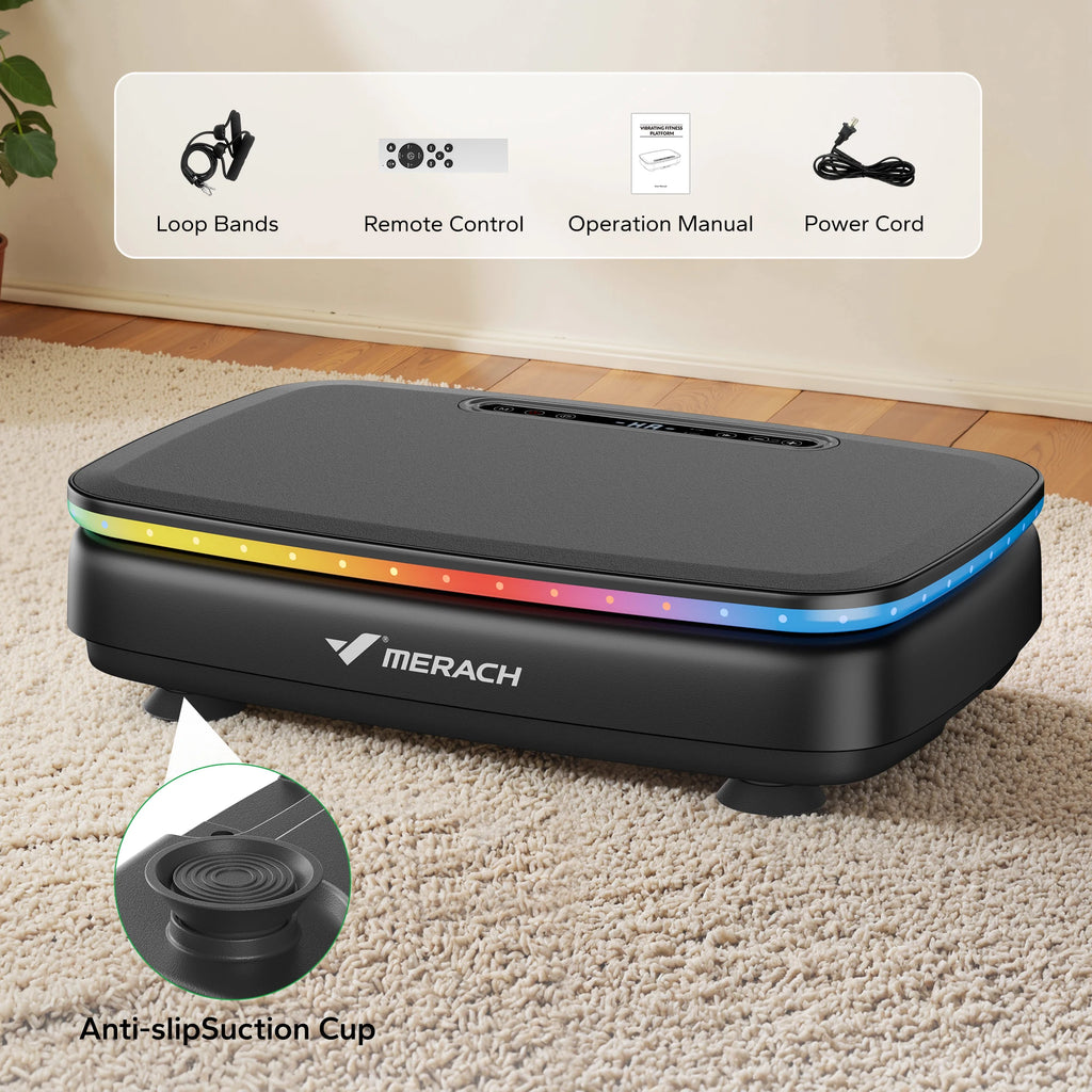 Pro Body Shaper Vibration Plate + Bluetooth & Glow Lights