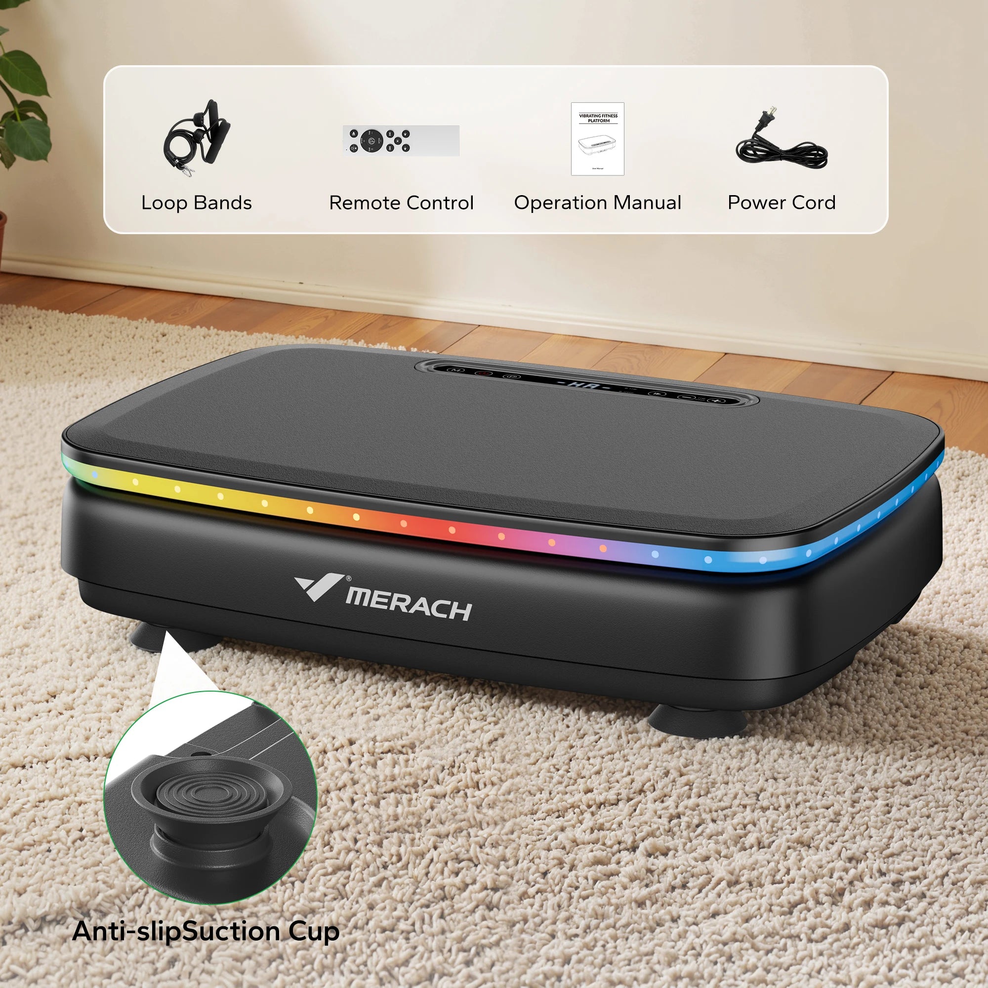 Pro Body Shaper Vibration Plate + Bluetooth & Glow Lights