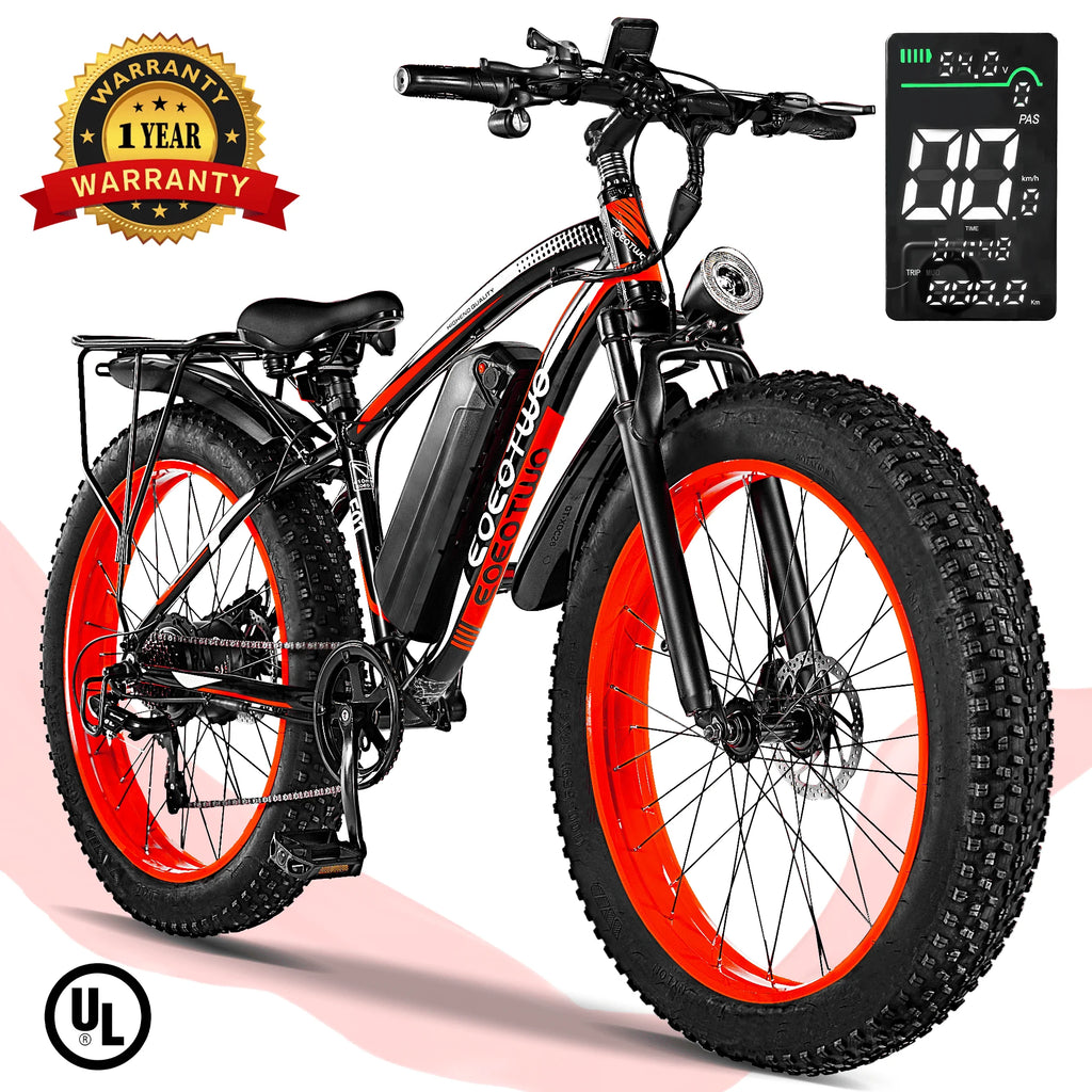 Titan™ 1000W Fat Tire E-Bike - 34MPH Speed & 60-Mile Range