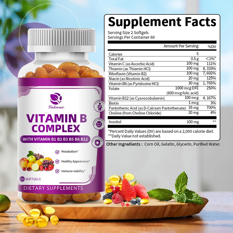Ultra-Potent Vitamin B Complex – Instant Energy, Focus & Metabolism Boost (120 Caps)